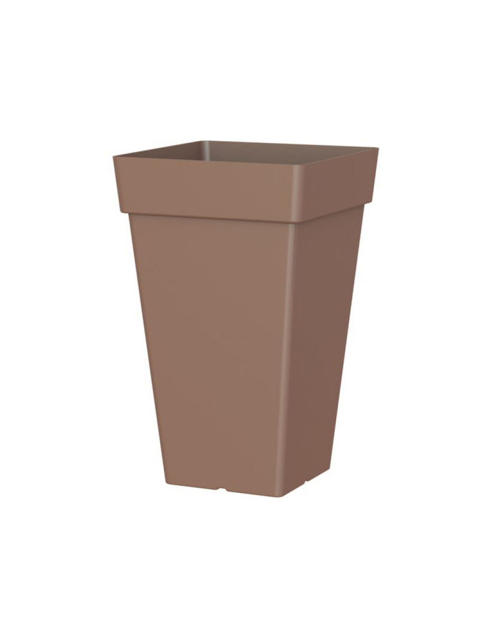 Pot de fleur capri carre haut 65cm taupe