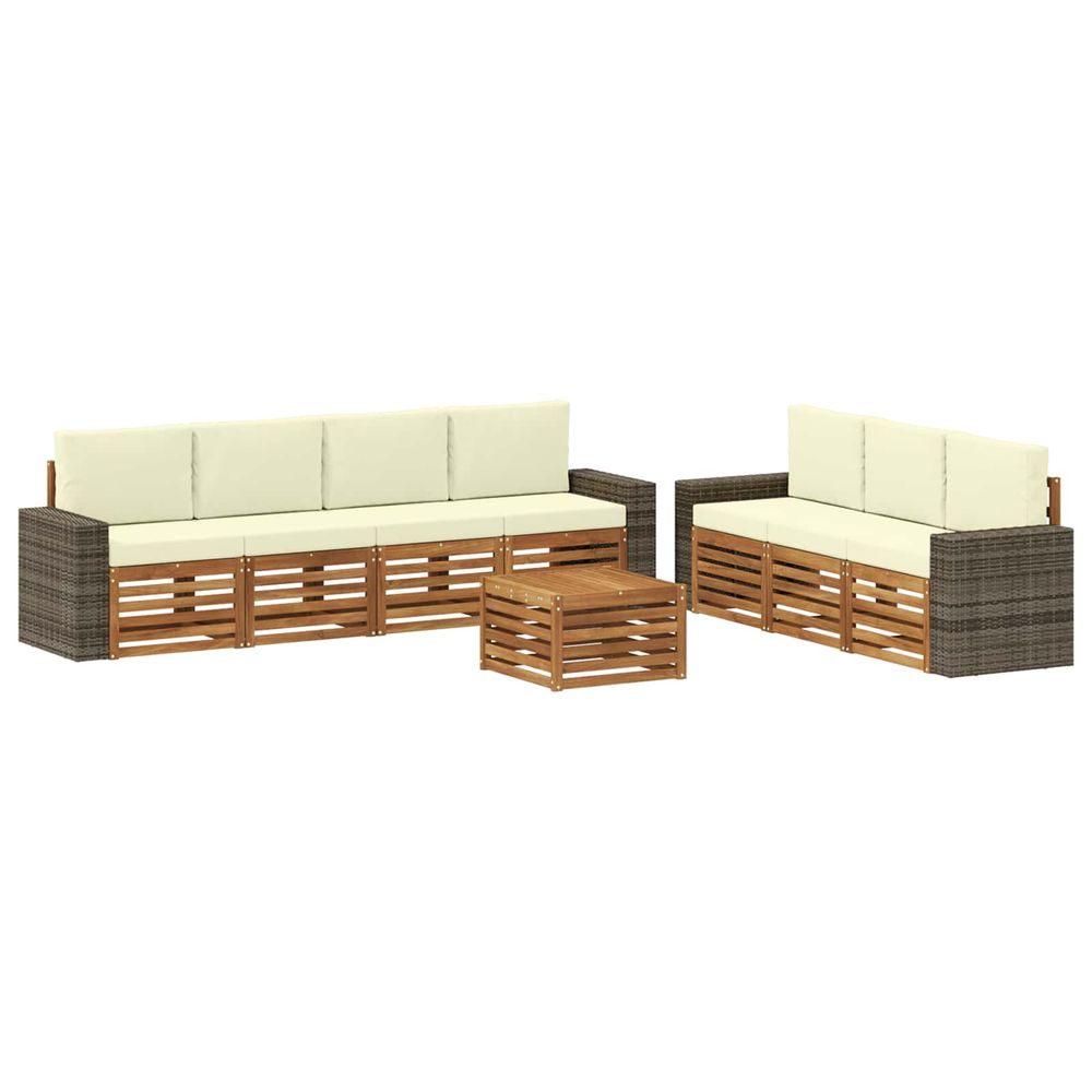 Ensembles de canapés 8 pc bois d'acacia massif
