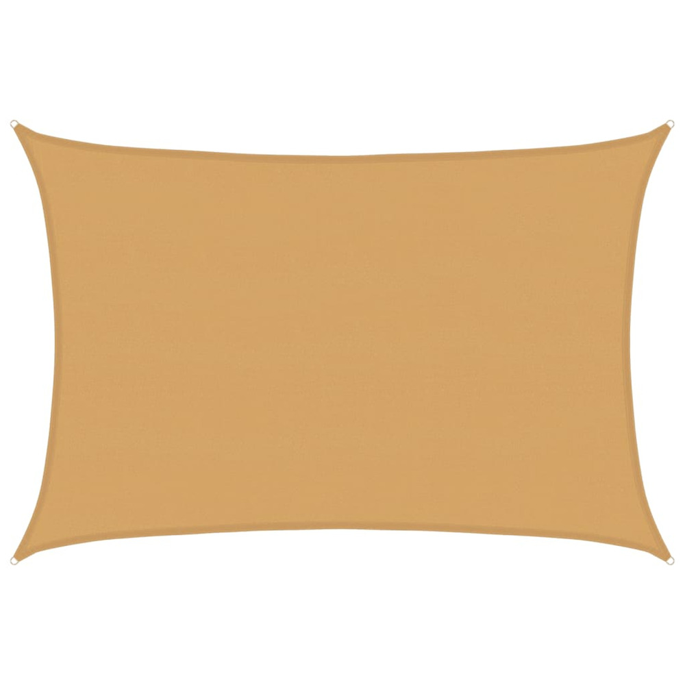 Voile d'ombrage 160 g/m² rectangulaire sable 5x7 m pehd
