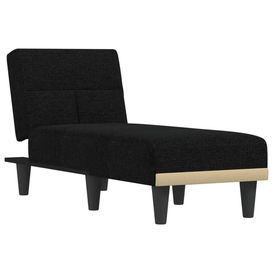 Chaise longue noir tissu bain de soleil