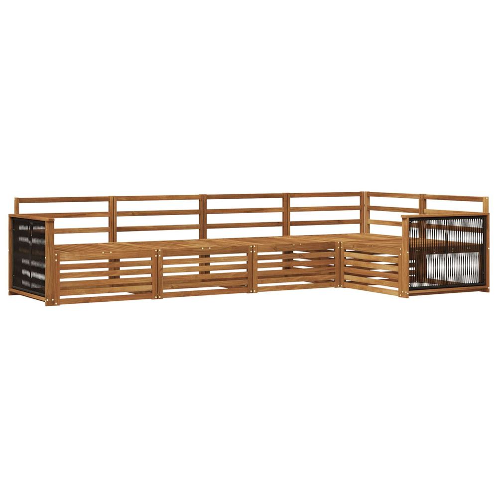 Ensemble de canapés d'extérieur 5 pc naturel