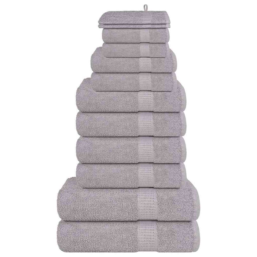 Ensemble de serviettes frogn 12 pcs gris 360 g/m²