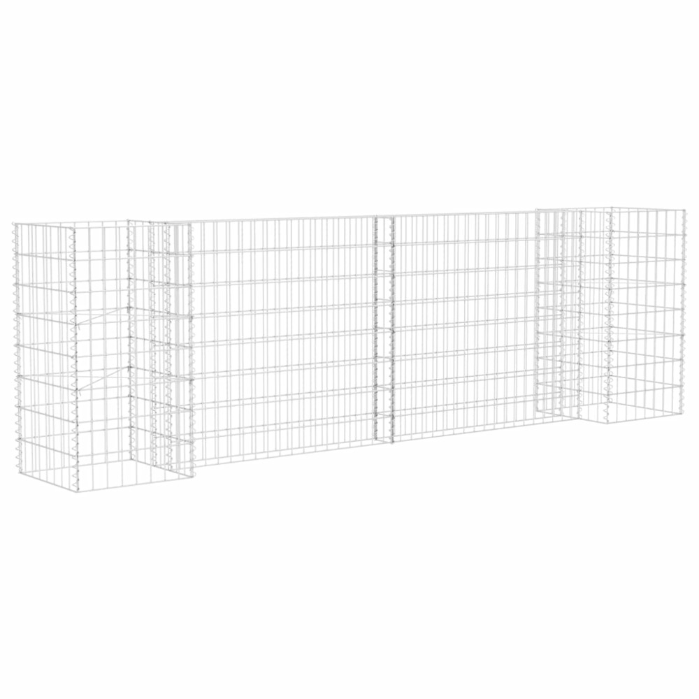 Jardinière à gabion en h 260 cm fil d'acier