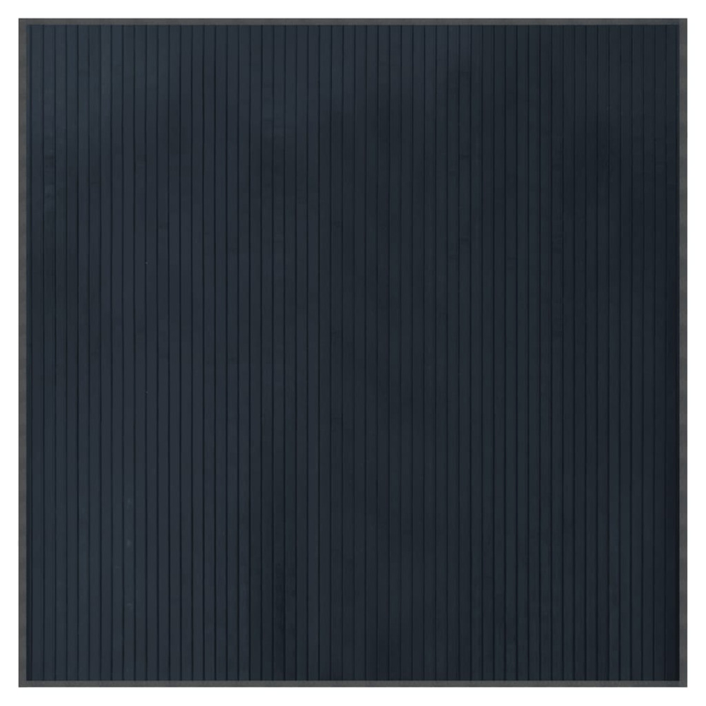 Tapis carré gris 100x100 cm bambou