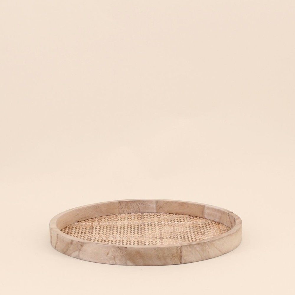 Plateau rond en cannage 28cm, appo