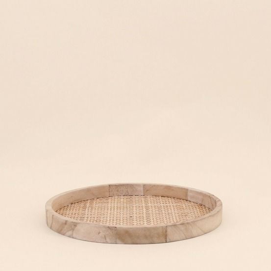 Plateau rond en cannage 28cm, appo
