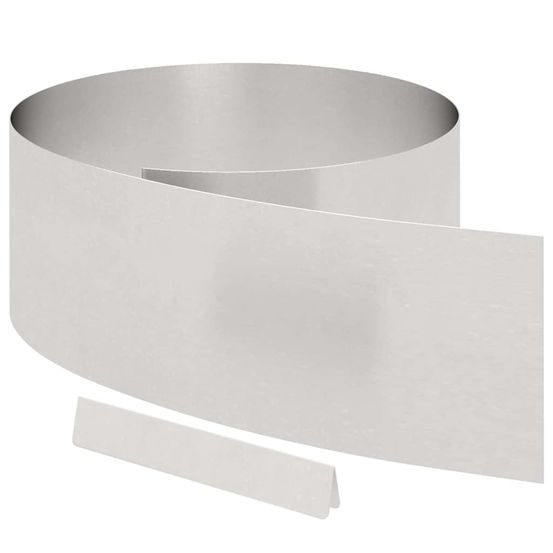Bordure de pelouse 450 x 25 cm acier inoxydable argent