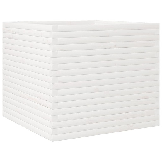 Jardinière d'extérieur blanc 80x80x68,5 cm bois de pin massif