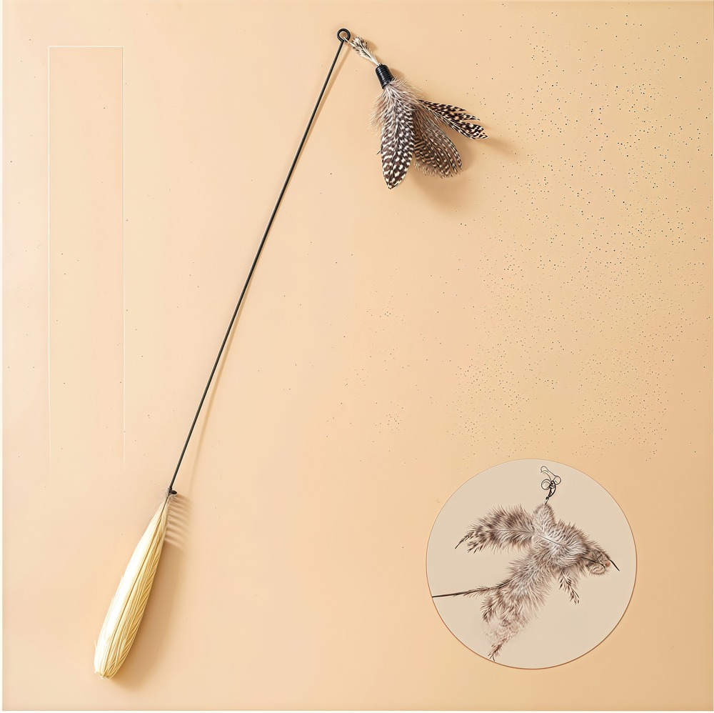 Jouet pour chat : plumes d'oiseau artificielles outil de détente pour chats