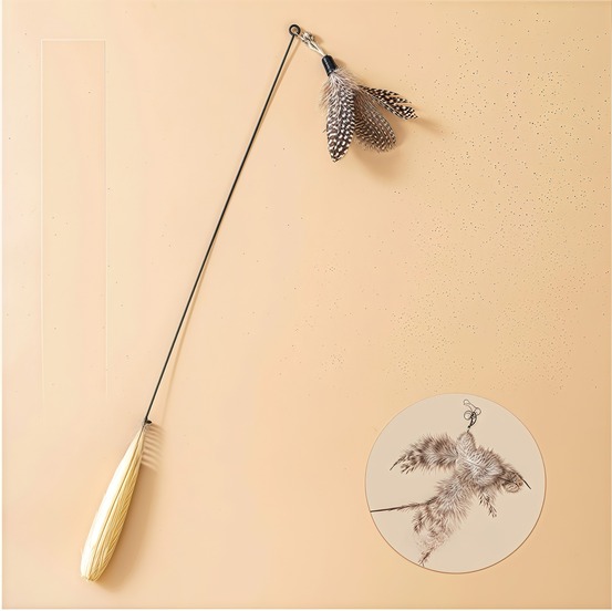 Jouet pour chat : plumes d'oiseau artificielles outil de détente pour chats