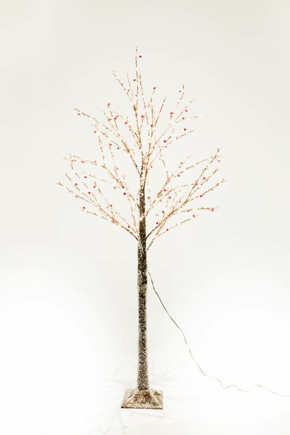 Arbre givré lumineux extérieur 120 led blanc chaud h. 90cm