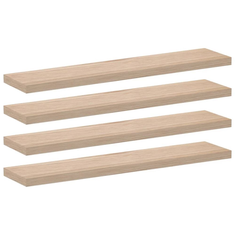 Étagères flottantes 4 pcs 110x23,5x4 cm bois d'ingénierie