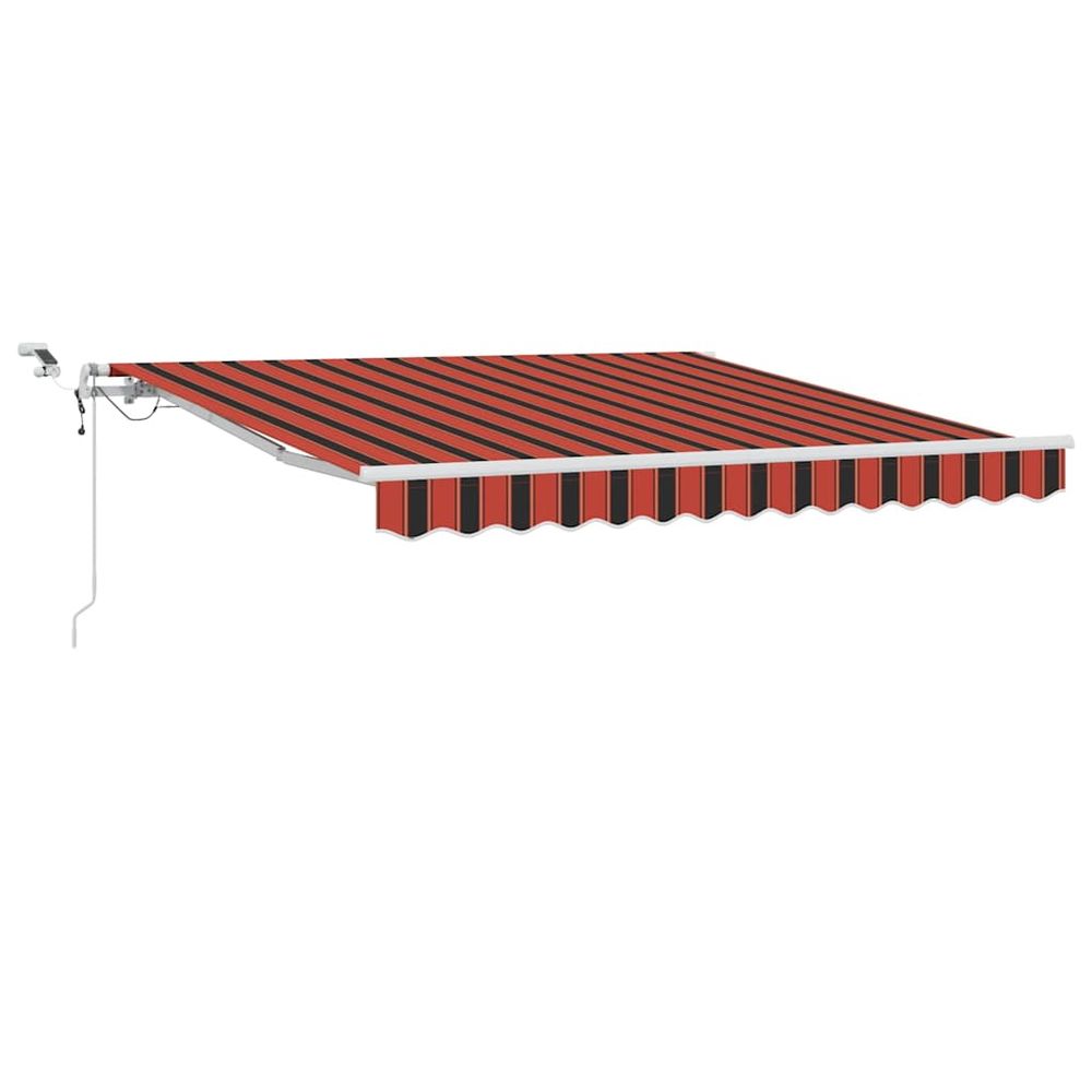 Auvent rétractable orange et marron 300 x 250 cm polyester