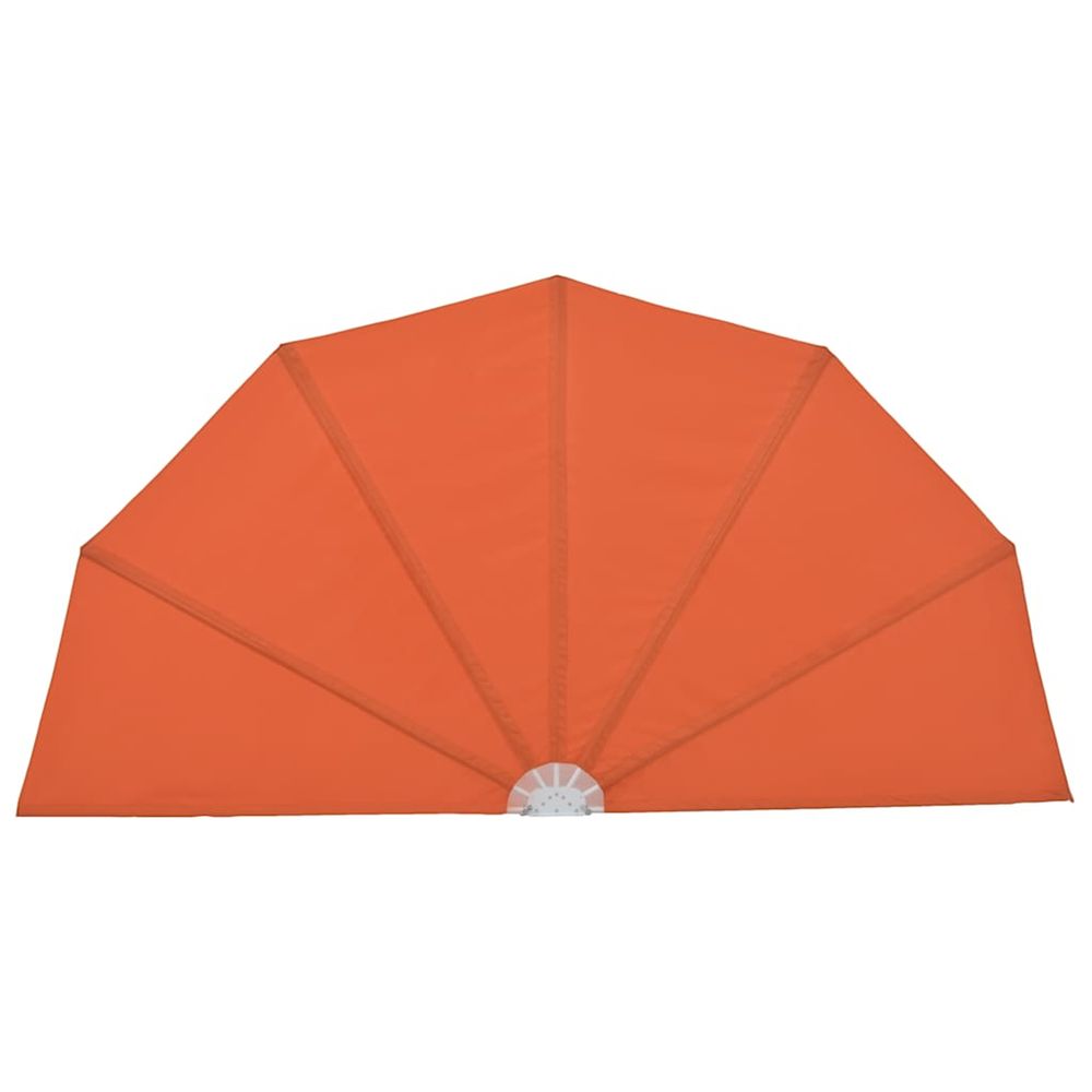 Auvent latéral pliable de terrasse terre cuite 160 cm