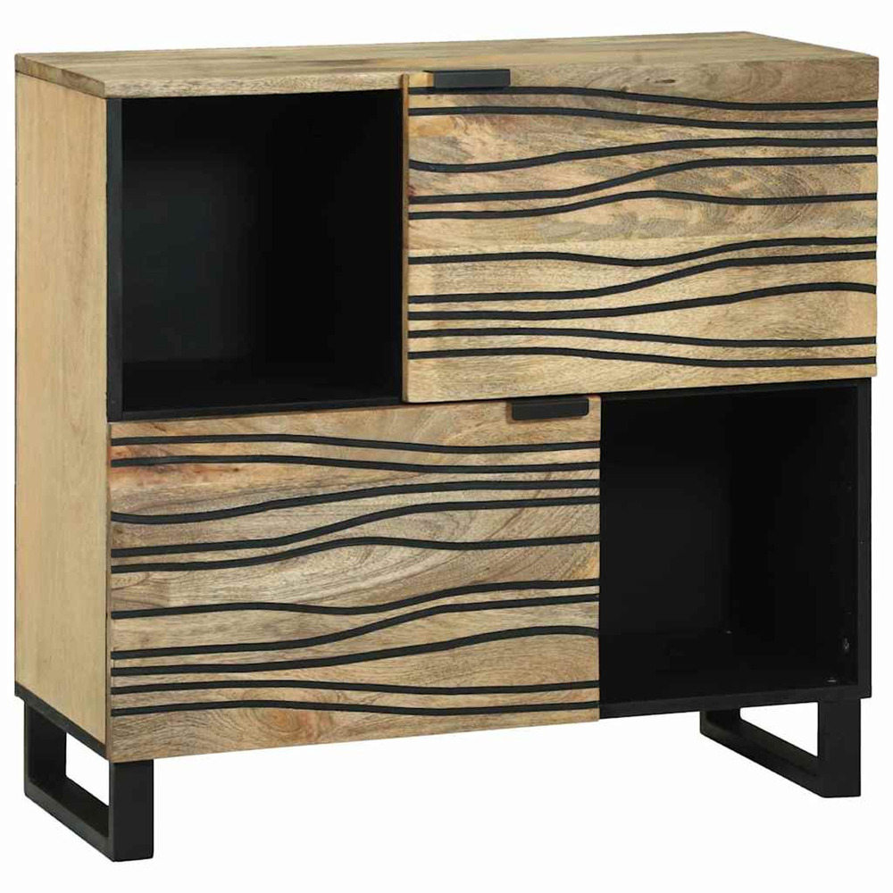 Buffet marron 80 x 33 x 75 cm bois de manguier massif