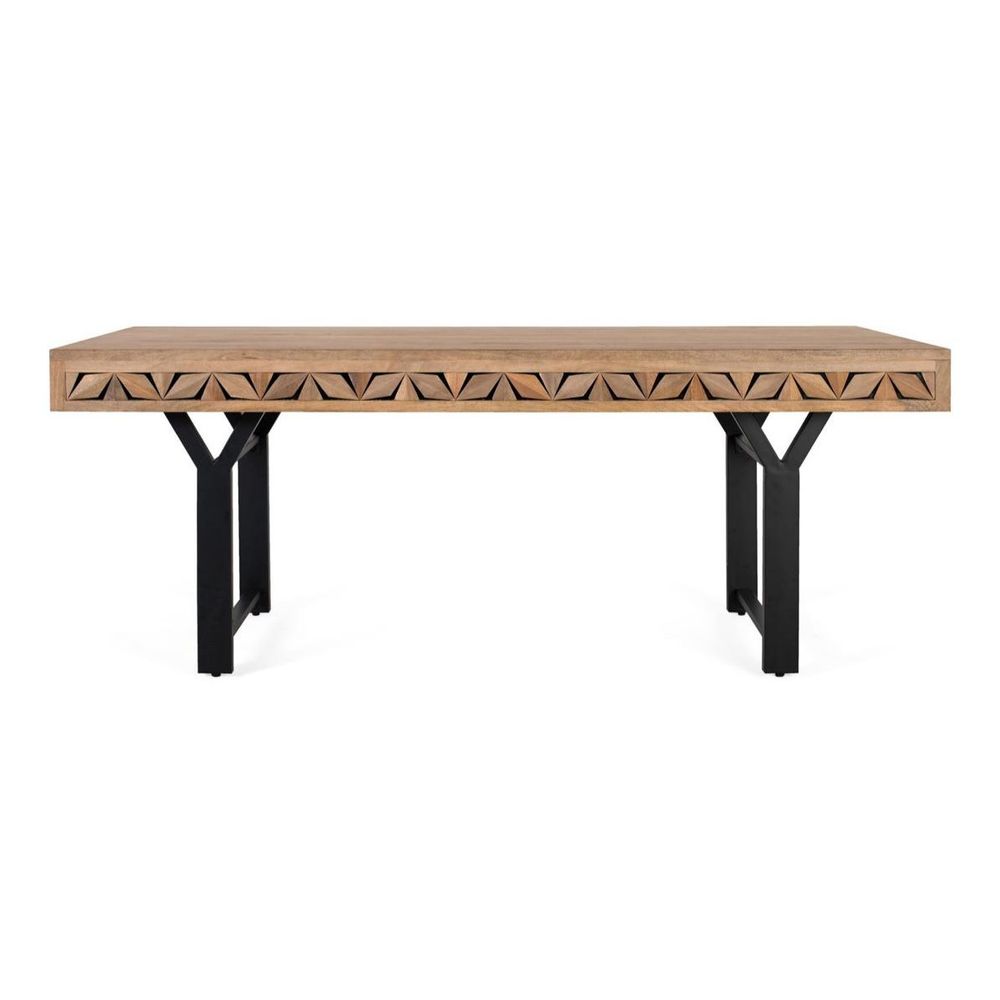 Table à manger bois marron - théalie décoration d'autrefois