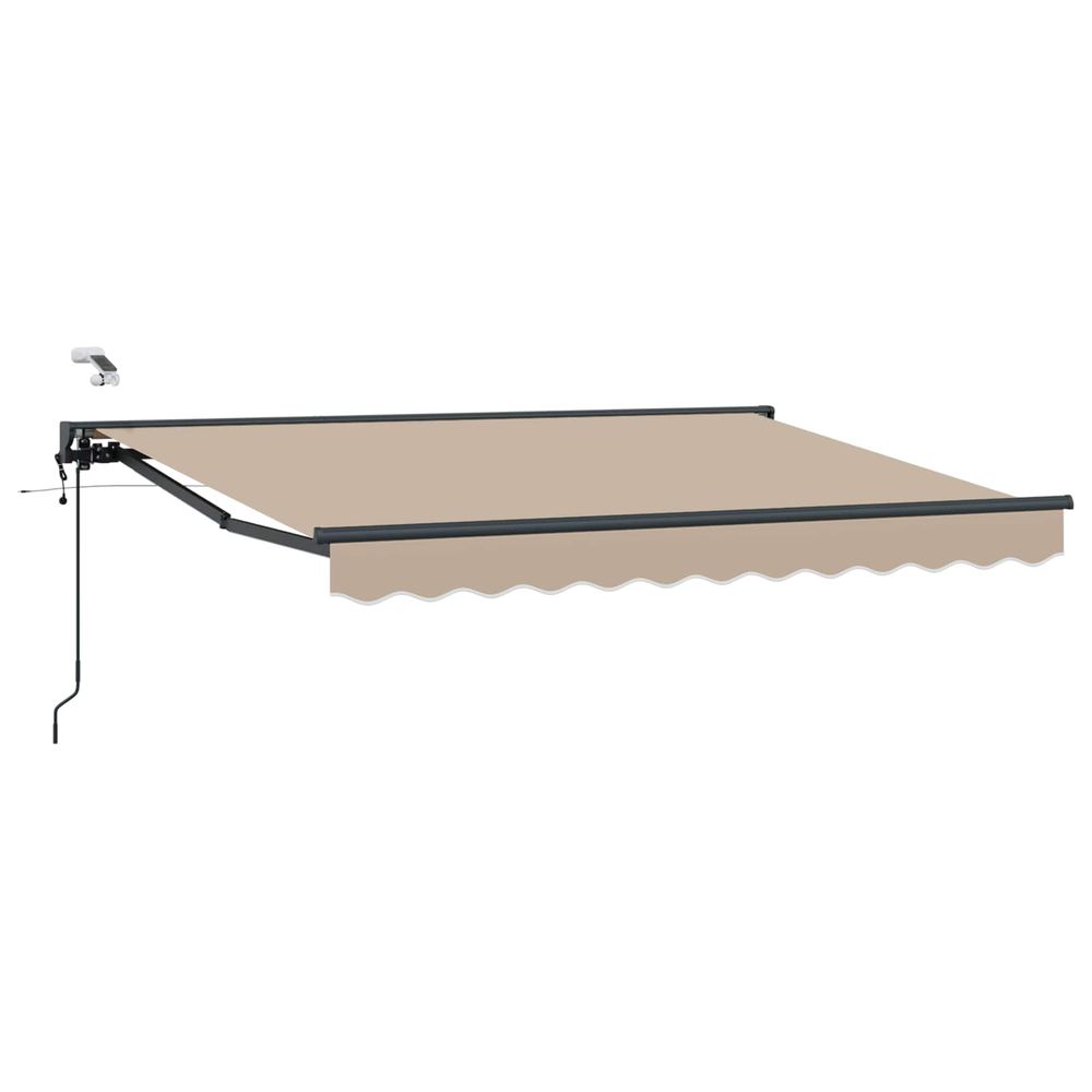 Auvent rétractable électrique beige et anthracite 3 x 2,5 m