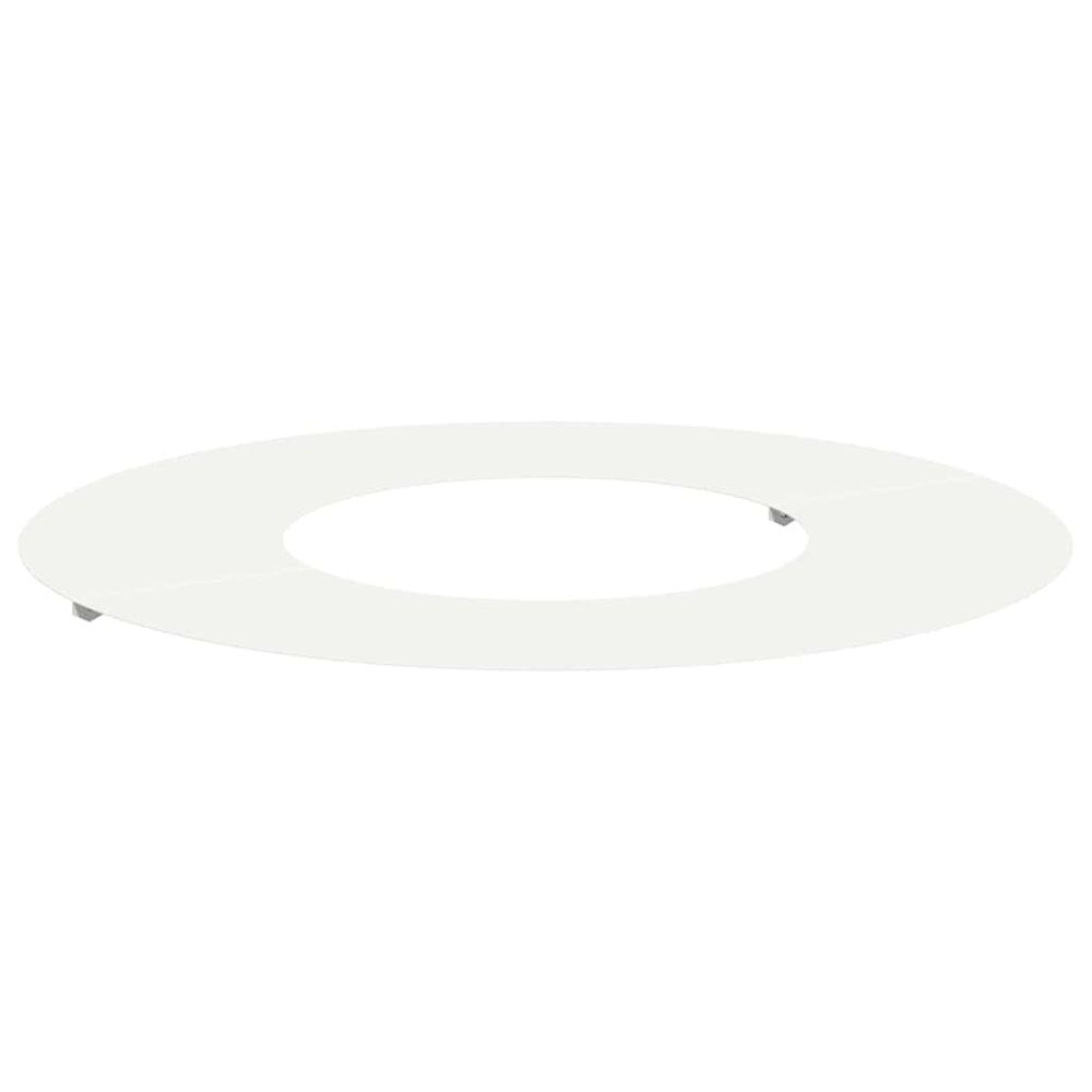 Adapté pour anneau d'arbre plat blanc ø30/60 cm acier