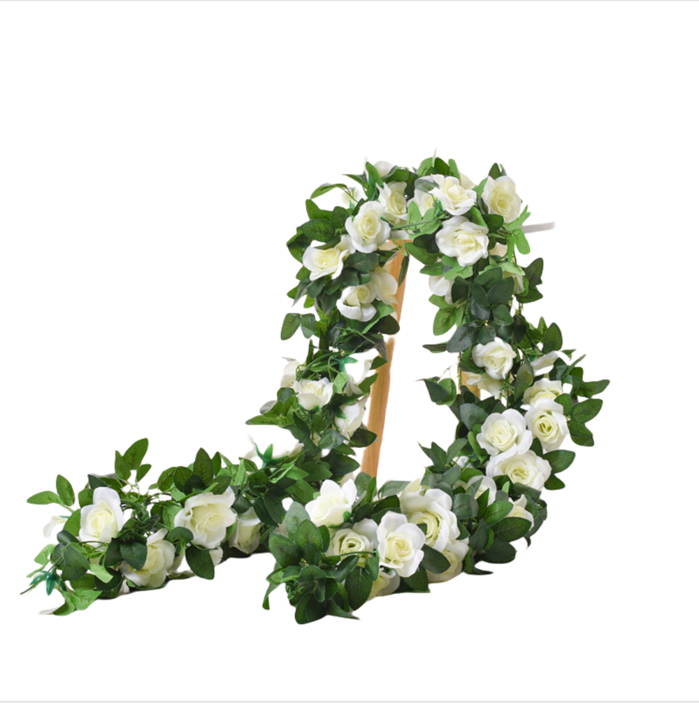 Dtopbuyage - 16 rosiers artificiels blancs, 2 pièces