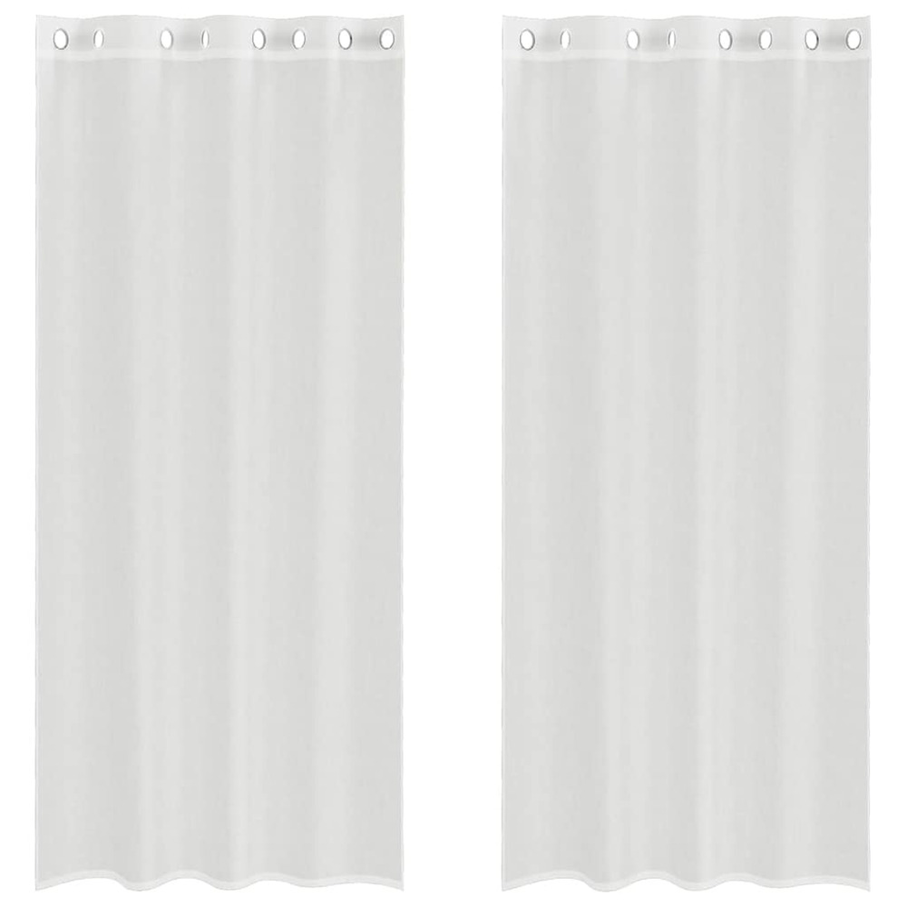 Rideaux en voile avec œillets 2 pcs blanc