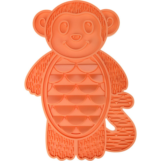 Le tapis à lécher sumu singe orange, 40 x 28 x 3 cm, pour les chiens et les