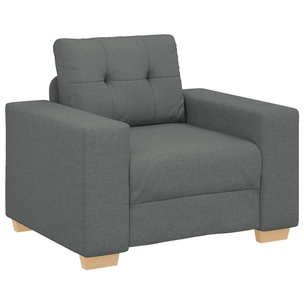 Fauteuil gris foncé 100x78x80 cm tissu