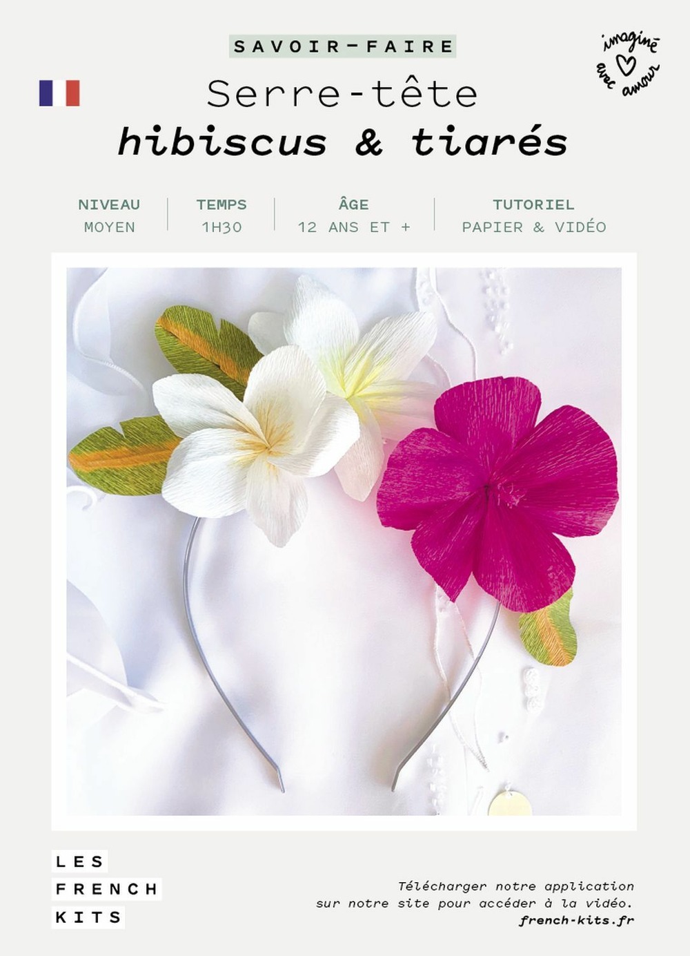 Coffret diy papier - serre-tête fleurs exotiques