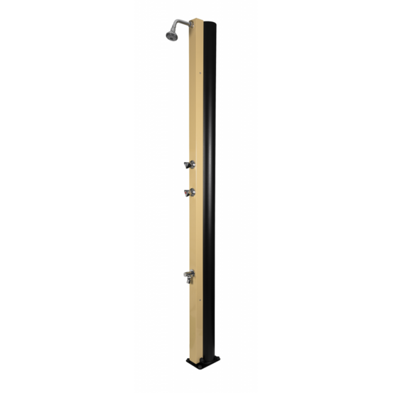Douche de piscine solaire beige avec rince pieds 30l