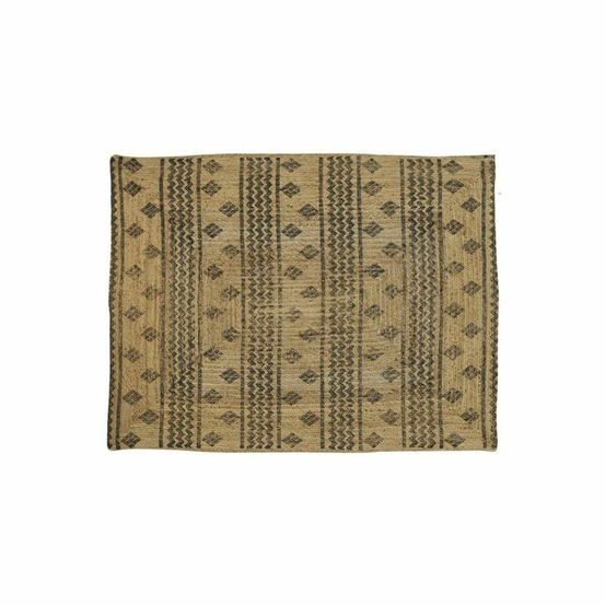 Tapis rectangulaire en jute naturelle et teintée