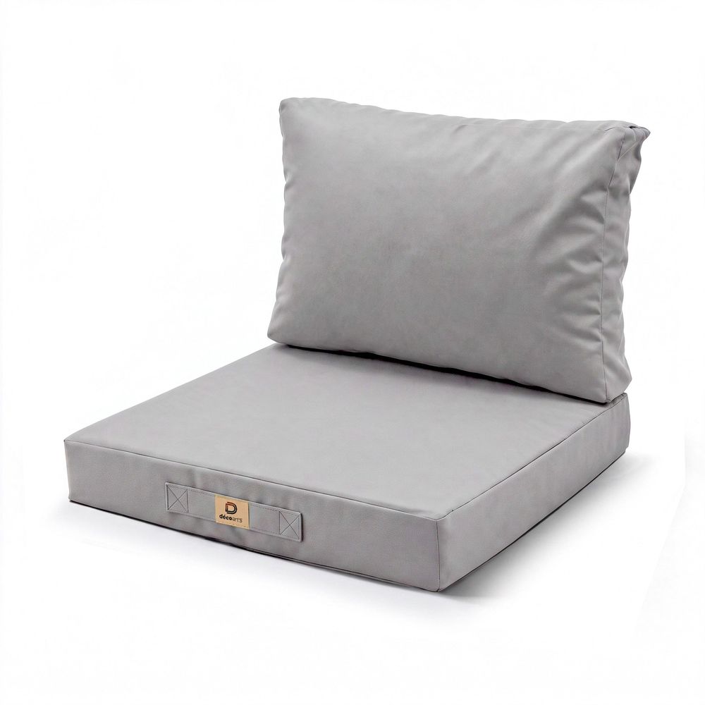 Coussins pour salon de jardin déhoussable 60x60cm gris galet