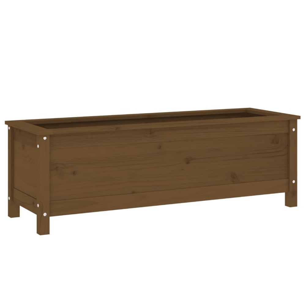 Lit surélevé de jardin brun miel 119,5x40x39 cm bois pin massif