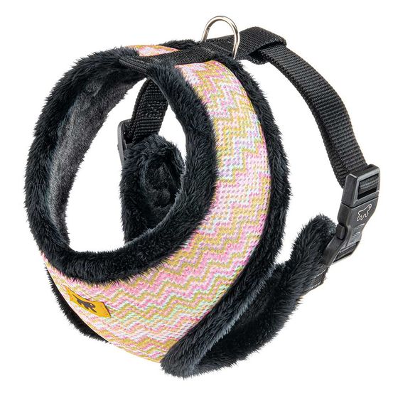 Nikita fur l harnais pour chien, respirant, fourrure ecologique douce, sangle réglable, multicouleur