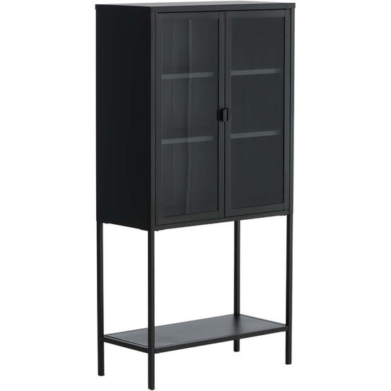 Vitrine en acier 2 portes misha noir