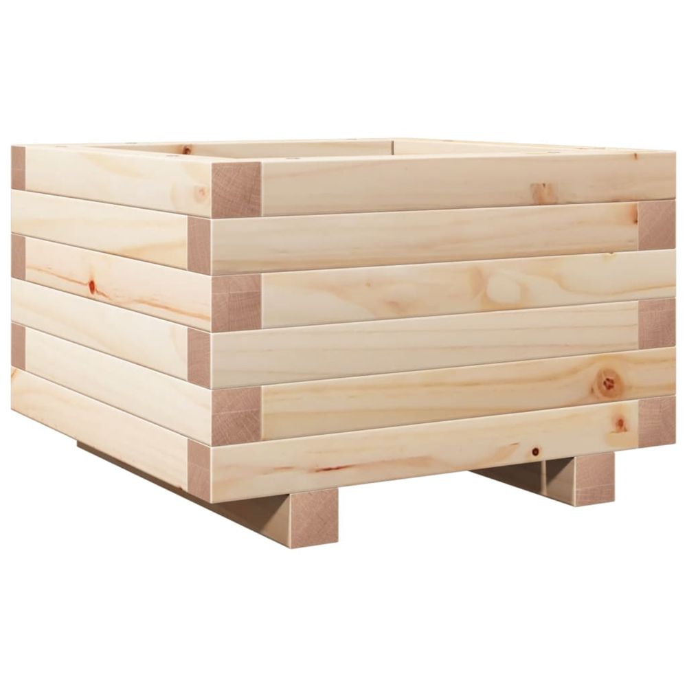Jardinière d'extérieur 40x40x26,5 cm bois de pin massif