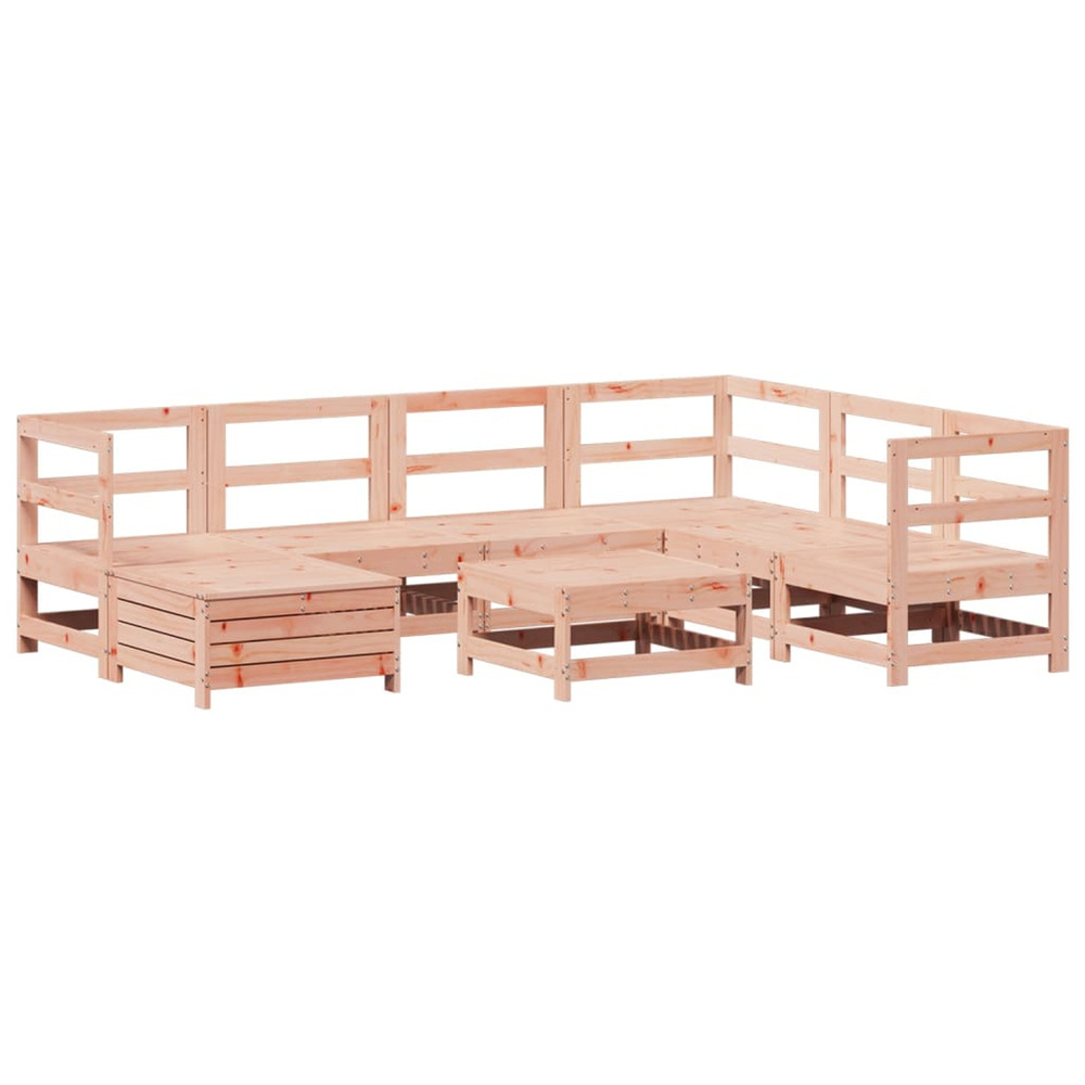 Salon de jardin 8 pcs bois massif sapin de douglas
