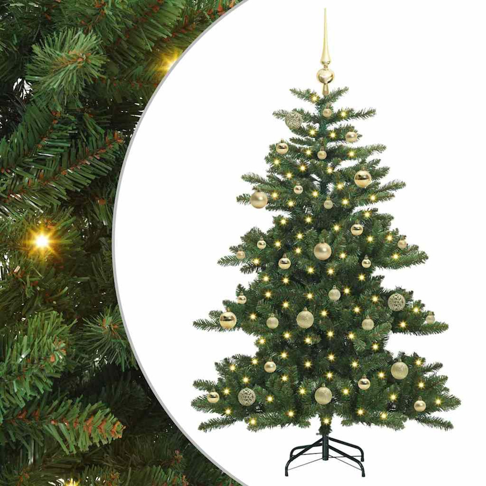 Sapin de noël artificiel à branches articulées vert 150 cm pvc