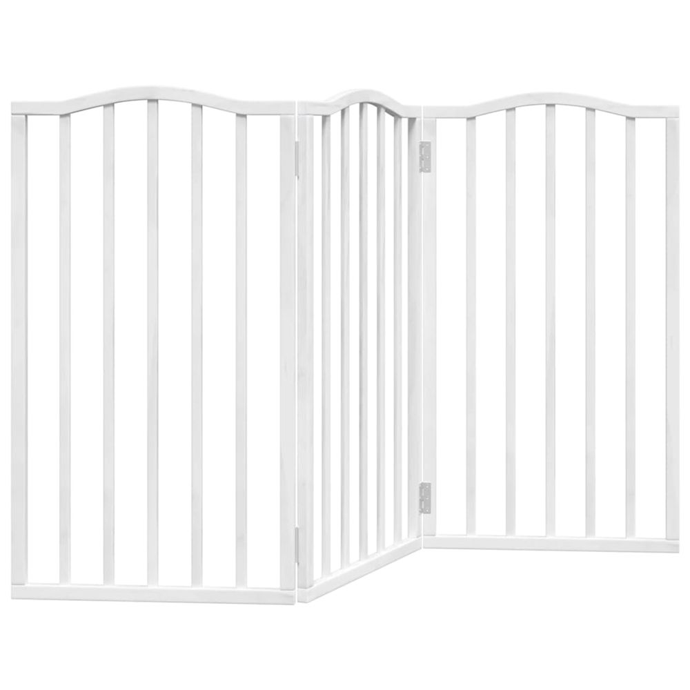 Barrière pour chien pliable 3 panneaux 150 cm bois de peuplier