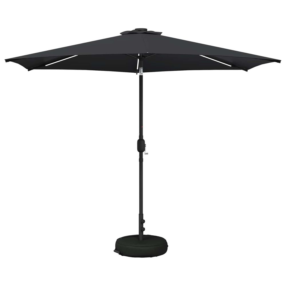 Parasol de jardin avec lumières led et base 3 x 3 m polyester