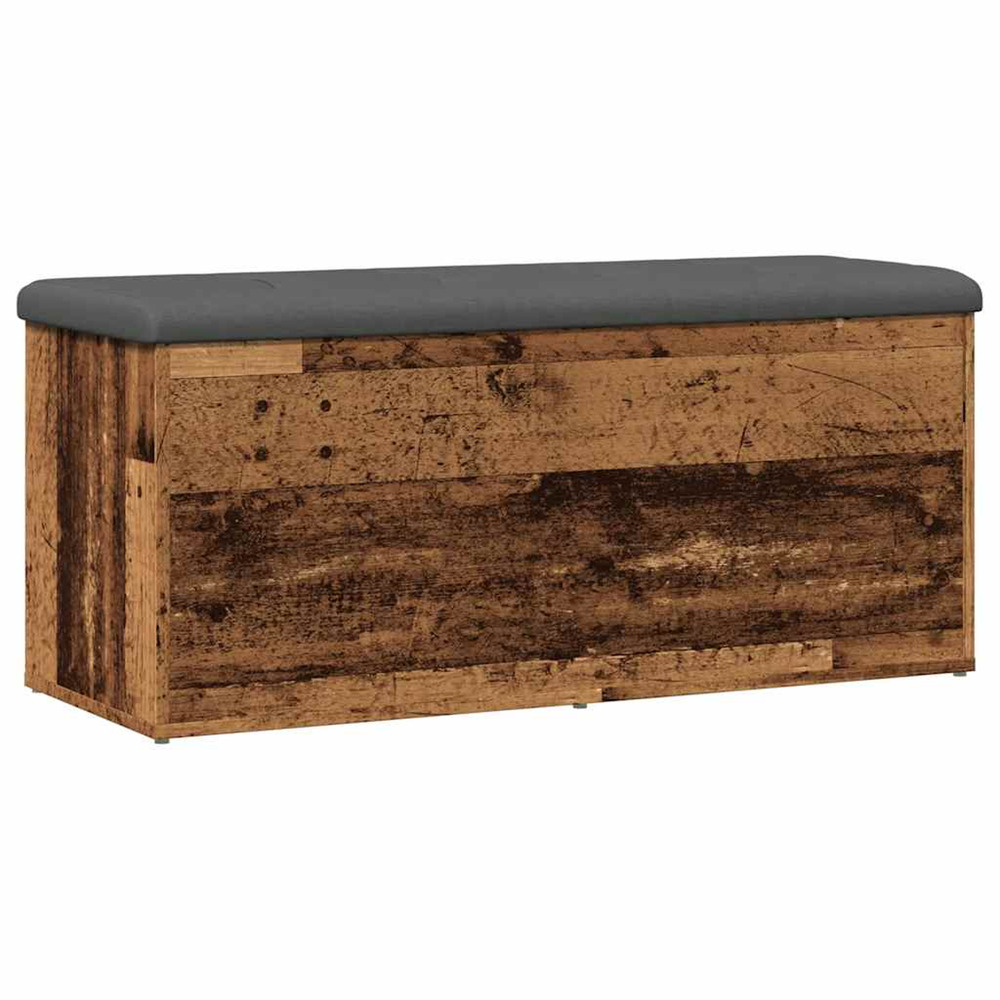 Banc de rangement vieux bois 102x42x45 cm bois d'ingénierie