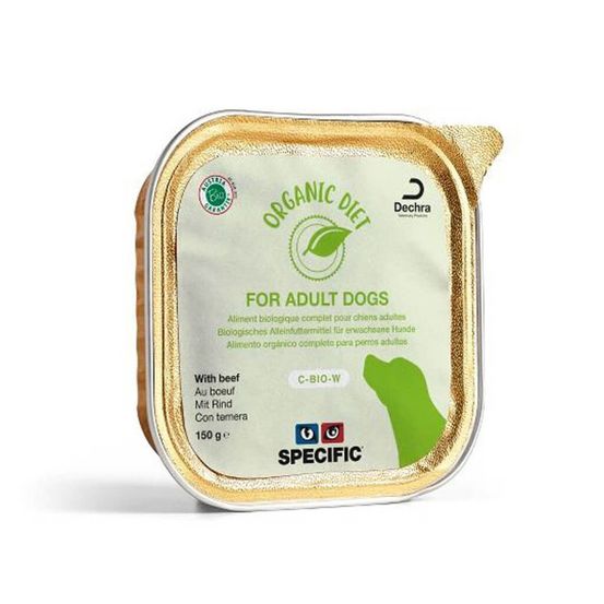 Terrine chien bio c-bio-w organic beef (boite 5x150g) - specific 5*150 g