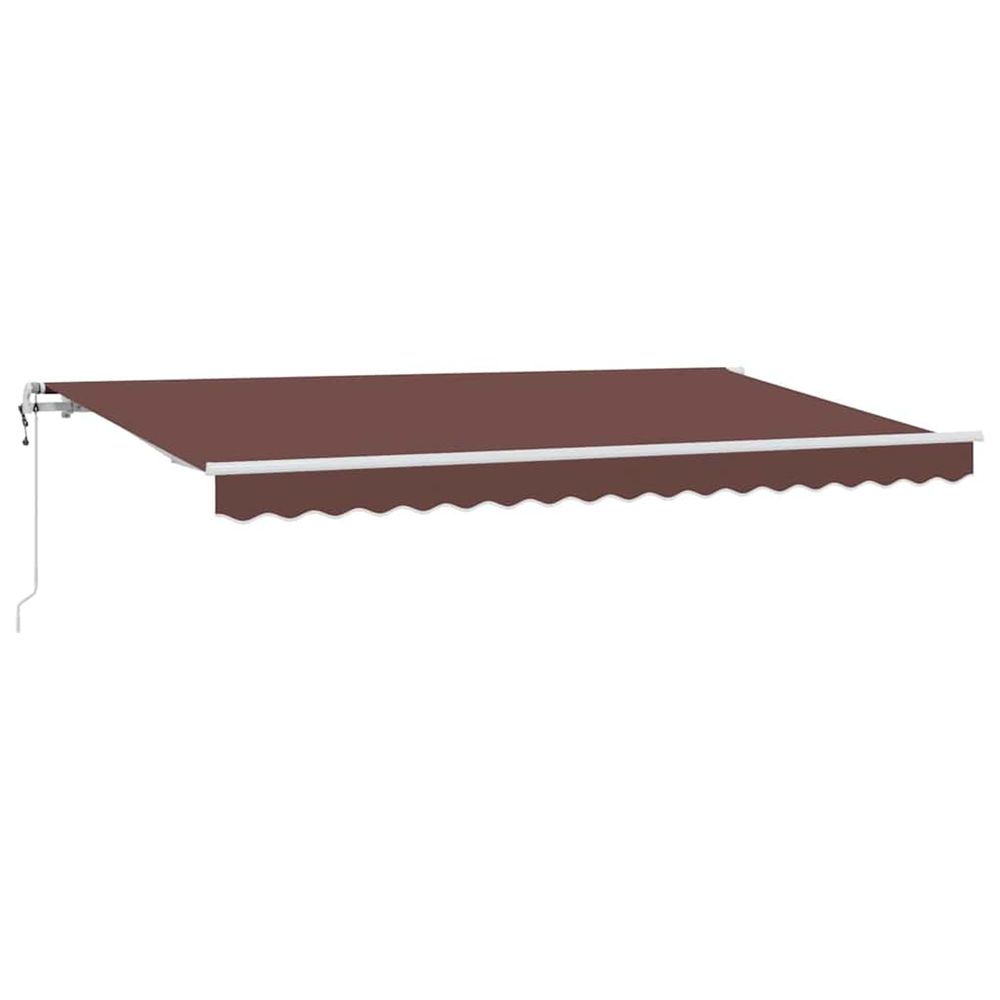Auvent rétractable marron 400 x 200 cm tissu