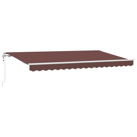 Auvent rétractable marron 400 x 200 cm tissu