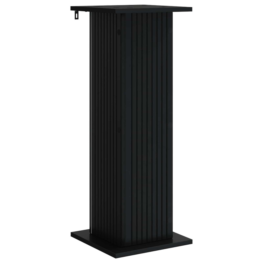 Support de plante noir 30,5 x 30 x 80,5 cm bois d'ingénierie