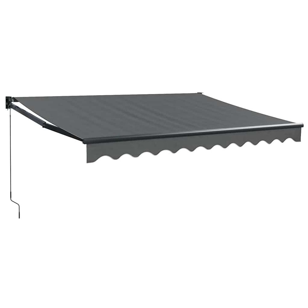 Auvent rétractable anthracite 3x2,5 m tissu et aluminium