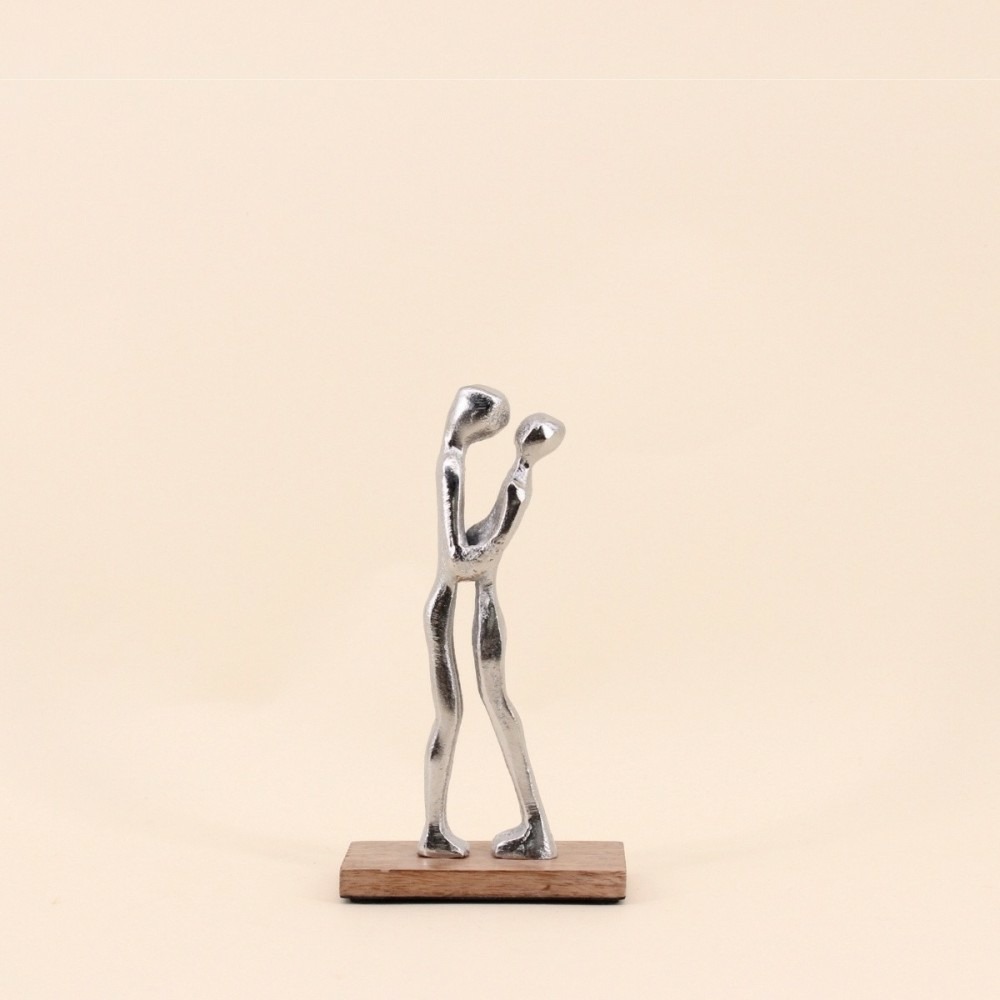 Objet déco silhouette couple 19cm