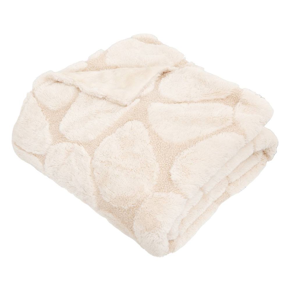Plaid boucly 180x230cm blanc