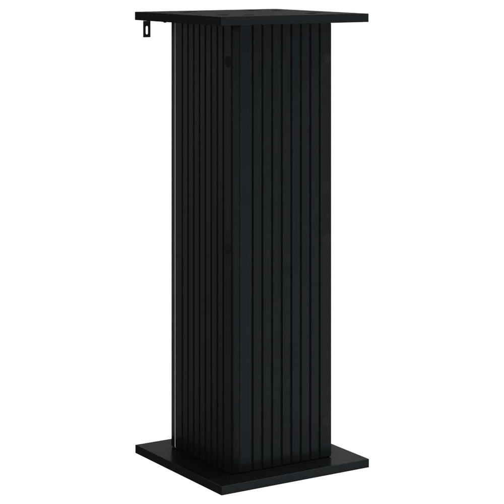 Support de plante noir 30,5 x 30 x 80,5 cm bois d'ingénierie