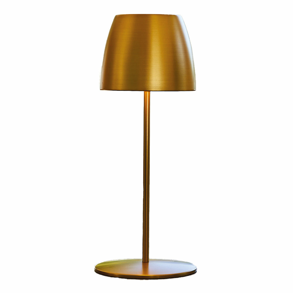Lampe de table sans fil orlum doré aluminium h30cm