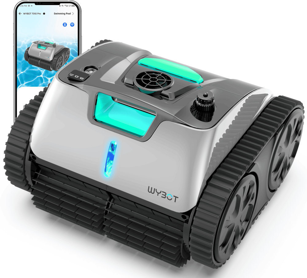 Robot de piscine sans fil wybot c1 pro avec application- intelligent, puissant et performant
