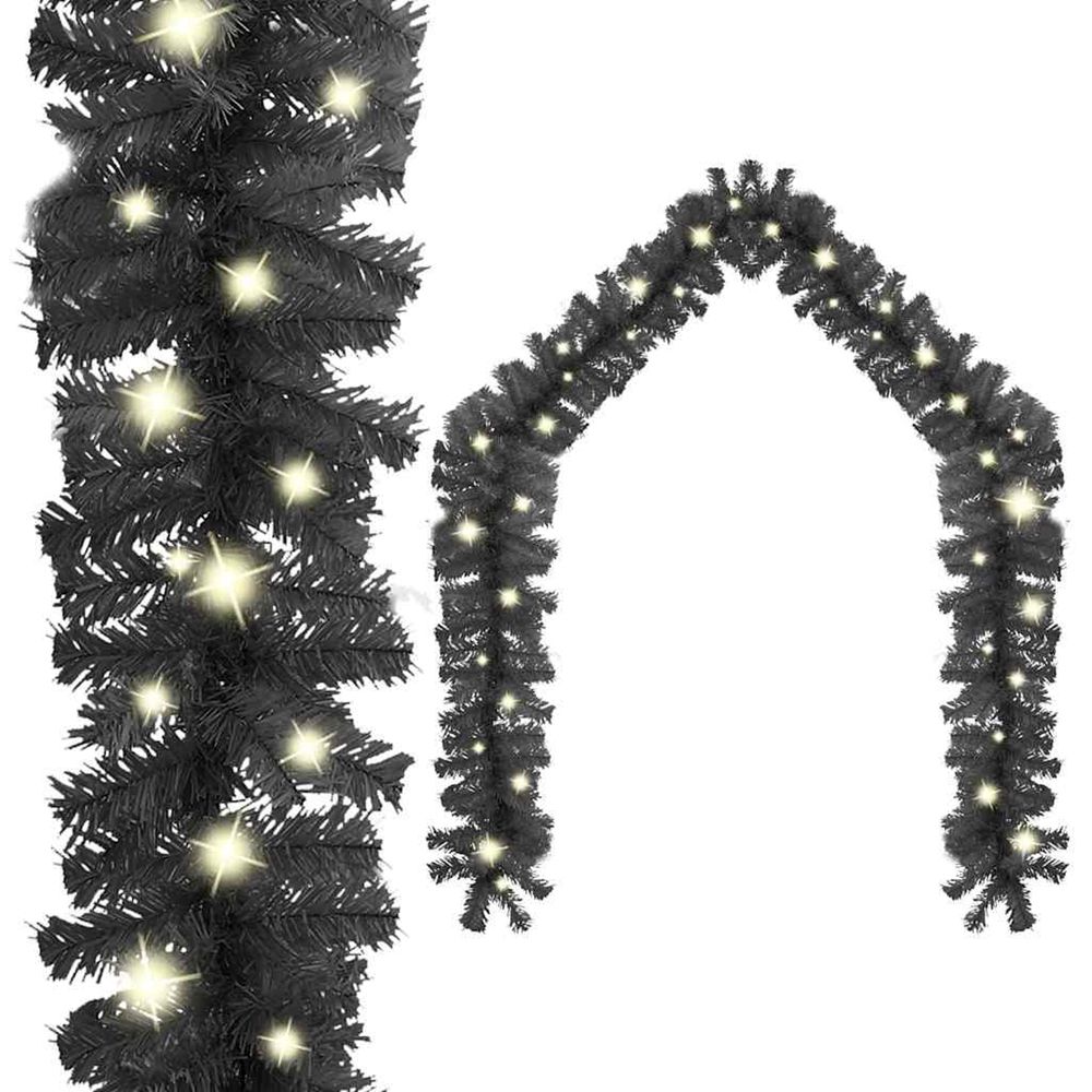 Guirlande de noël avec lumières led 20 m noir